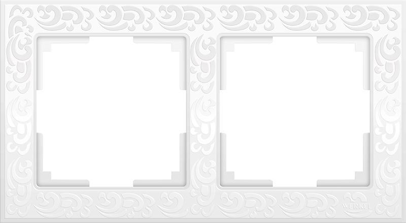

WL05-Frame-02-white Рамка на 2 поста (белый) Flock Werkel a028963, Flock WL05-Frame-02-white a028963