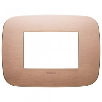 19683.11 Рамка Arke Round Обработанная щеткой медь 3 модуля Vimar фото