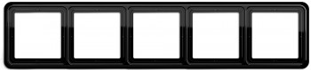 CD585SW Рамка CD 500 Черный 5-постовая Jung фото