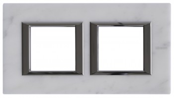 HA4802M2HRMC Рамка Axolute Квадрат Мрамор Каррара 2+2 модуля Bticino фото
