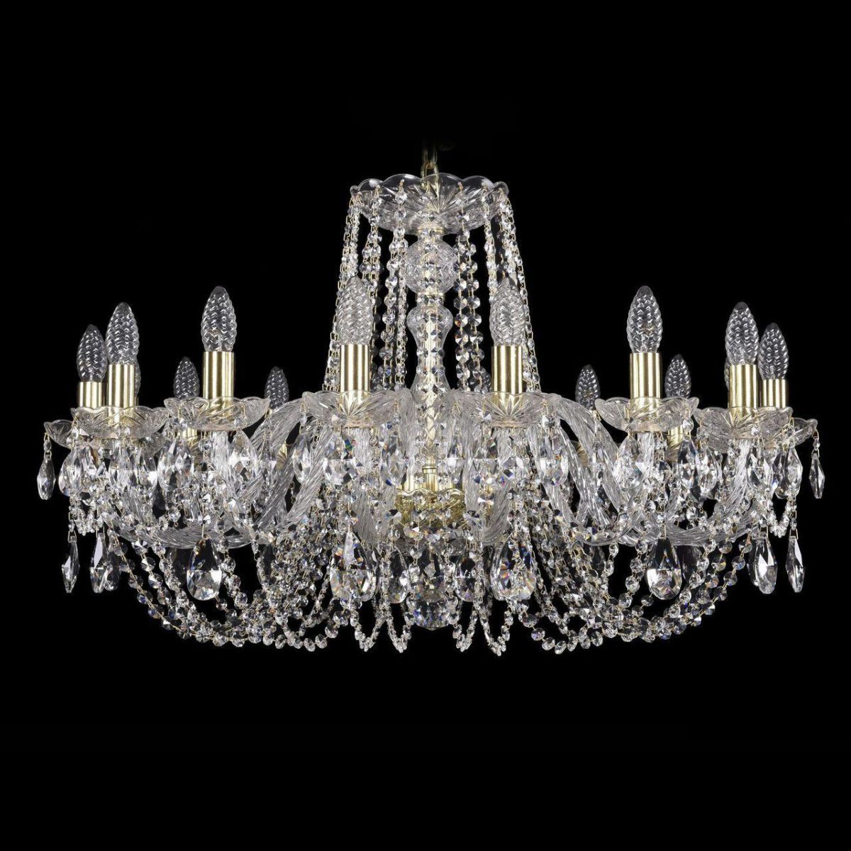 

Подвесная люстра Bohemia Ivele 1402/16/300/G, Золотой, 1402 Gold 1402/16/300/G