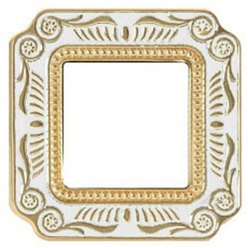 FD01361OPEN Рамка Smalto Italiano Firenze Жемчужно-белый 1-постовая Fede фото