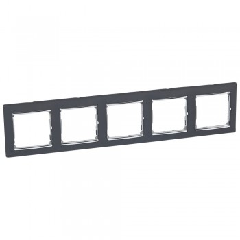 770395 Рамка Valena Ноктюрн / Серебро 5-постовая Legrand фото