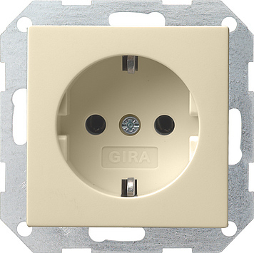 

018801 Розетка с заземляющими контактами 16А/250В Кремовый Gira, Standard 55 018801