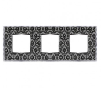 FD01443DNCB Рамка Belle Epoque Tapestry Decornoir / Bright chrome 3-постовая гор/верт. Fede фото