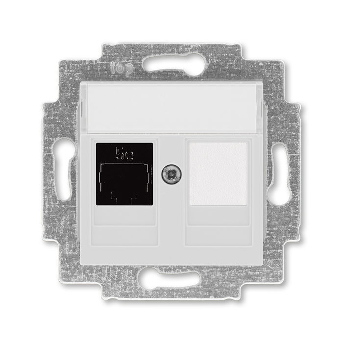 

Розетка телефонная ABB Levit RJ45 категория 5e и заглушка серый 5014H-A51017 16W 2CHH295117A6016, Levit 5014H-A51017 16W