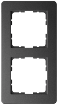 Рамка черный матовый (soft touch) 2-постова Jasmart G-Flex G1102PB фото