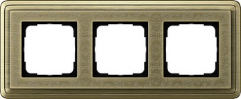 0213661 Рамка Classix Art Бронза 3-постовая Gira фото