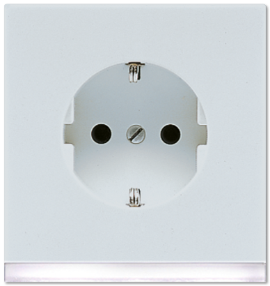 

LS520-OLGLEDW SCHUKO-розетка с подсветкой LED Jung LS серия, LS ZERO LS520-OLGLEDW