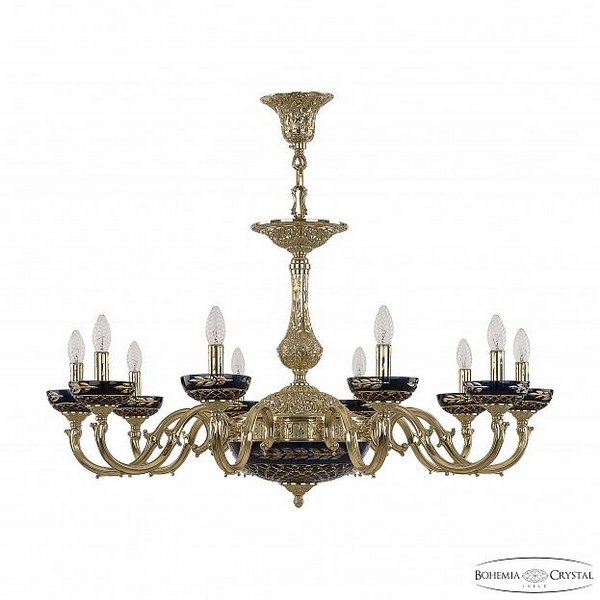 

Подвесная люстра 7210 72101P/10/300 G P Amber-Blue/H-1J Bohemia, Золотой, 7210 72101P/10/300 G P Amber-Blue/H-1J