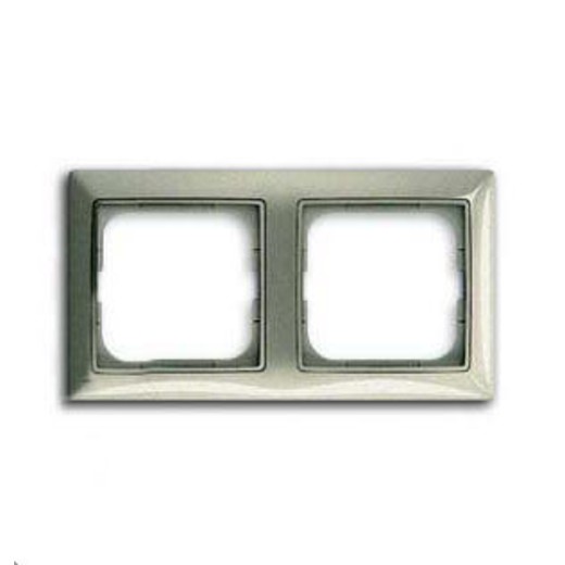 

2512-93-507 Рамка Basic 55 Шампань 2-постовая ABB, Basic 55 2512-93-507