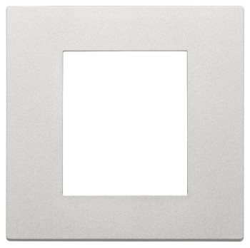 Рамка 2 модуля, серебро, пластмасса Vimar Linea 30642.20  фото