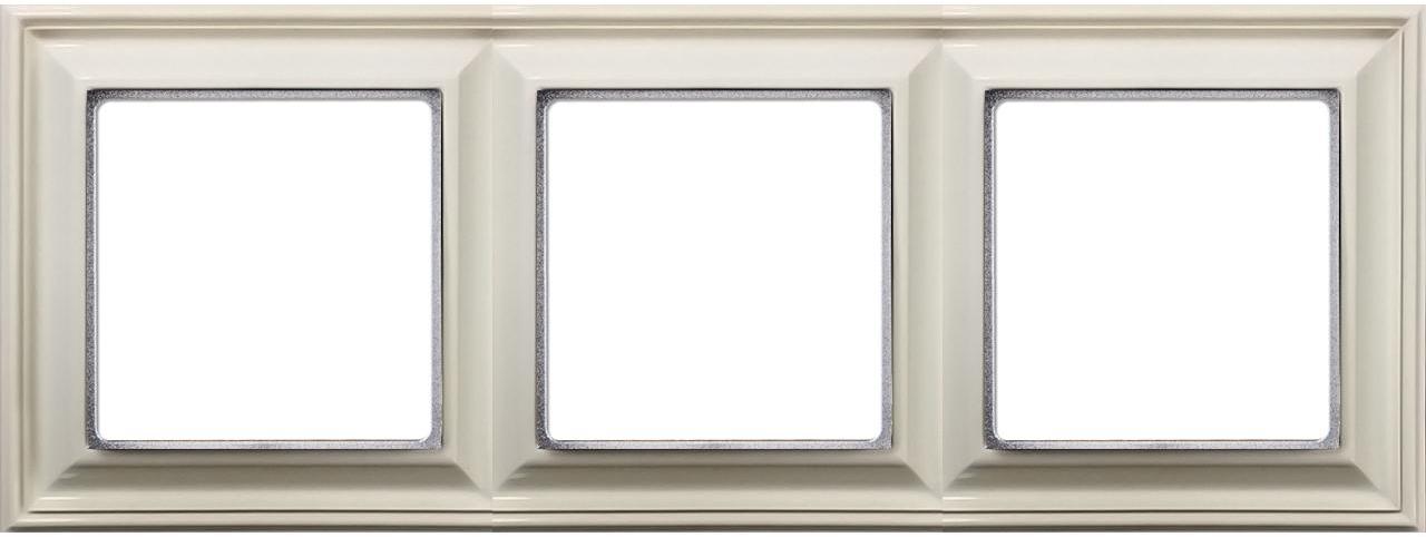 

EPD483 Рамка ECO Profi Deco Бежевый 3-постовая гор/верт. Jung, ECO Profi Deco EPD483