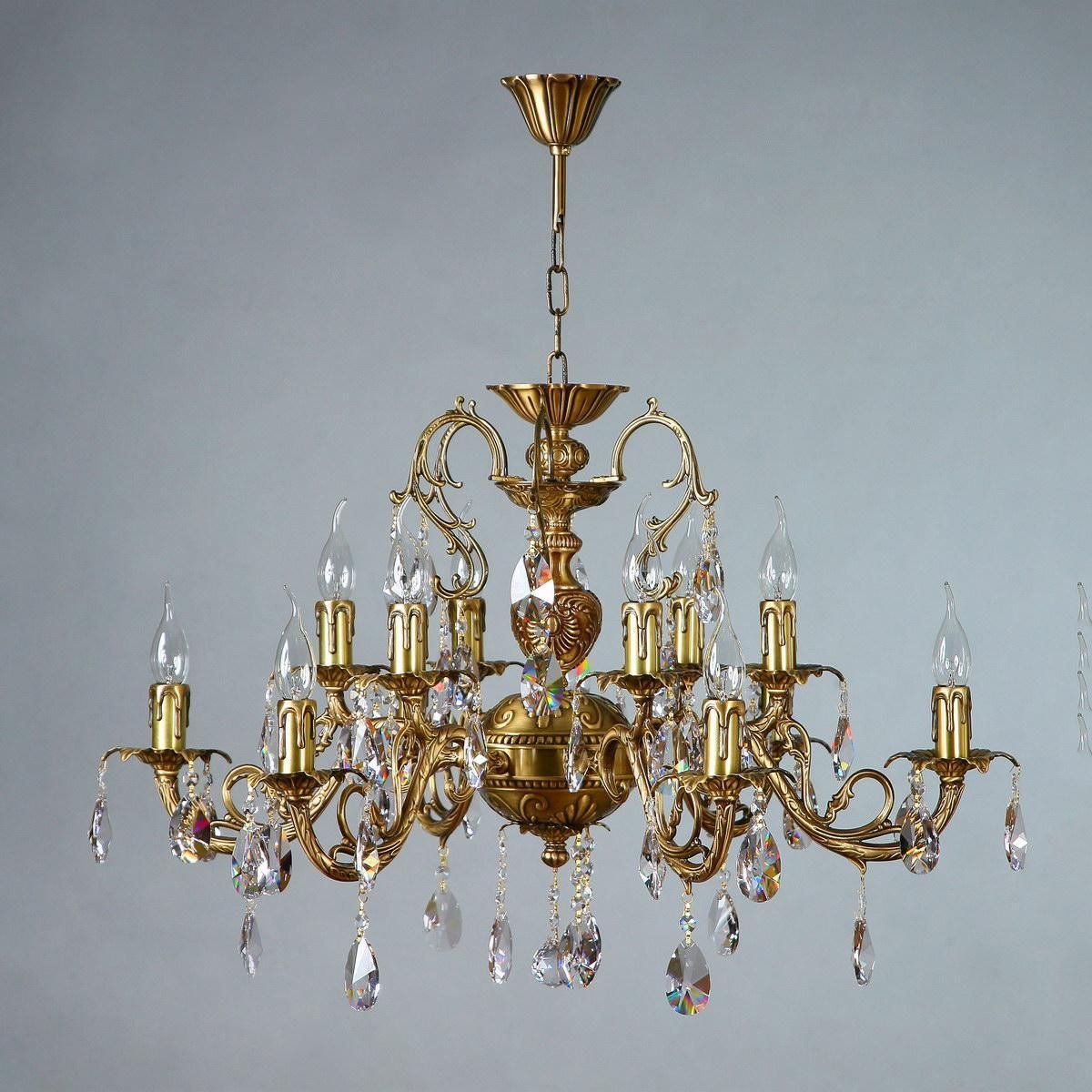 

Подвесная люстра Ambiente Alicante 8888/6+6 AB Tear drop, Бронза, Alicante 8888/6+6 AB Tear drop