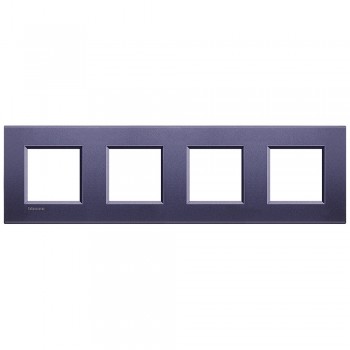 LNA4802M4CB Рамка LivingLight Квадрат Синий шелк 2+2+2+2 модуля Bticino фото