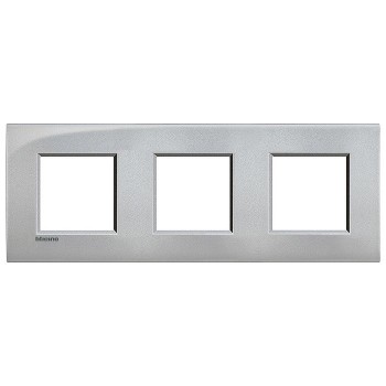 Рамка 2 + 2 + 2 модуля, никель матовый Bticino Living Light Air LNE4802M3NK фото