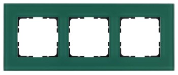 Рамка 3-постовая, стекло  Лазурный Jasmart G-Glass G1003GJ фото