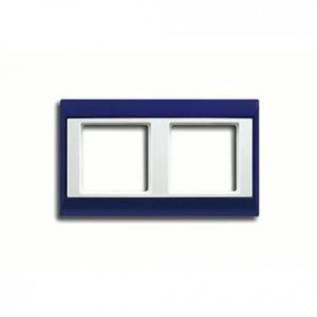 AP582BLWW Рамка A Plus Синий / Белый 2-постовая Jung фото