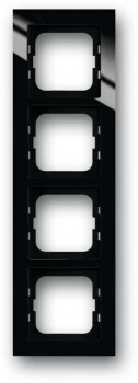 Рамка для монтажа заподлицо 4-постовая, черный ABB Axcent 1724-281/11 фото