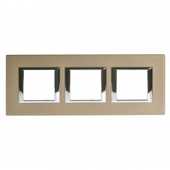 HA4802M3HBR Рамка Axolute Квадрат Бронза 2+2+2 модуля Bticino фото