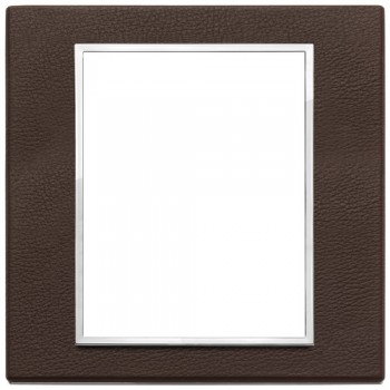 21668.22 Рамка Eikon Evo табак натуральная кожа 8 модулей Vimar фото