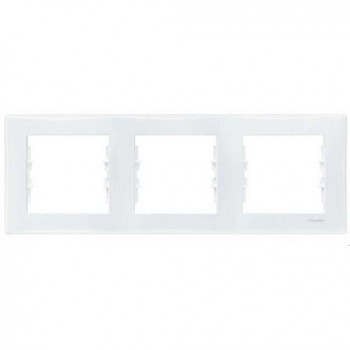 SDN5800521 Рамка Sedna Белый 3-постовая Schneider Electric фото