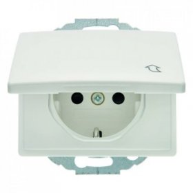 

47470069 Штепсельная розетка SCHUKO с откидной крышкой цвет: полярная белизна, с блеском Arsys Berker, Arsys 47470069