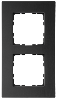 Рамка алюминий черный 2-постовая Jasmart G-Metal G1002AB фото