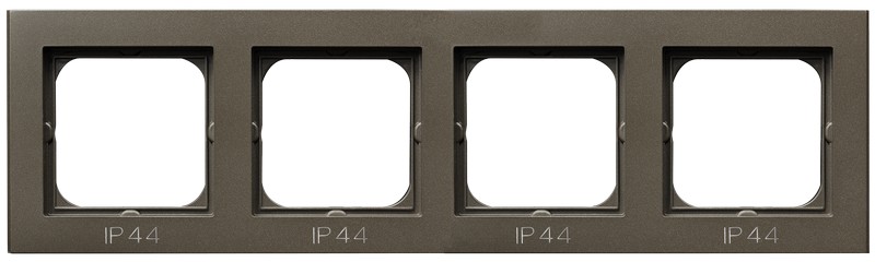 

RH-4R/40 Рамка Ospel Sonata Шоколадный металлик 4-постовая для выключателя IP-44, RH-4R/40
