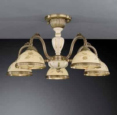 

Потолочная люстра Reccagni Angelo PL 6828/5, Бежевый, rosa 6808 PL 6828/5