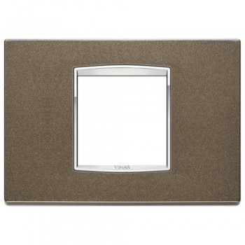 20652.C11 Рамка Eikon Chrome Classica Сиена металлик 2 модуля Vimar фото