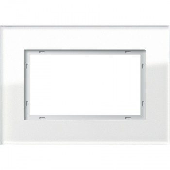100112 Рамка Esprit Белое стекло 1,5-постовая Gira фото