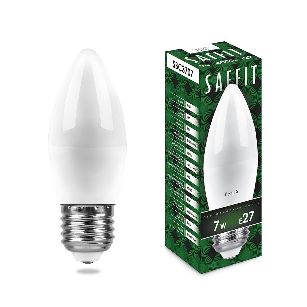 

Светодиодная лампа 7W 230V E27 4000K Feron 55033, Белый, 55033