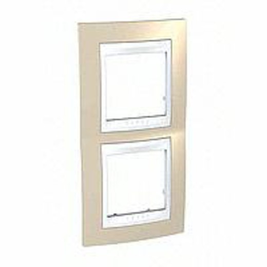 

MGU6.004V.867 Рамка Unica Хамелеон песчаный / Белый 2-постовая вертикальная Schneider Electric, Unica Хамелеон MGU6.004V.867