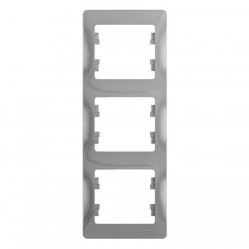Рамка Алюминий 3-постовая вертикальная Systeme Electric (Schneider Electric) Glossa GSL000307 фото