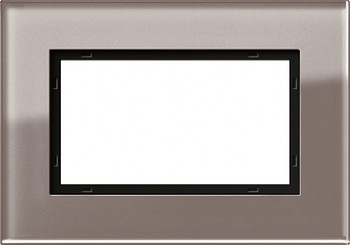 1001122 Рамка Esprit Дымчатое стекло 1,5-постовая Gira фото