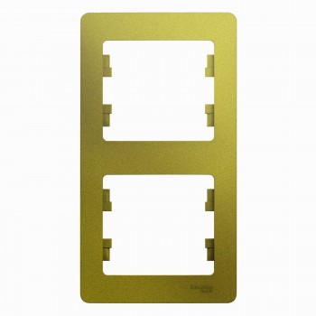 Рамка Фисташковый вертикальная 2-постовая Systeme Electric (Schneider Electric) Glossa GSL001006 фото