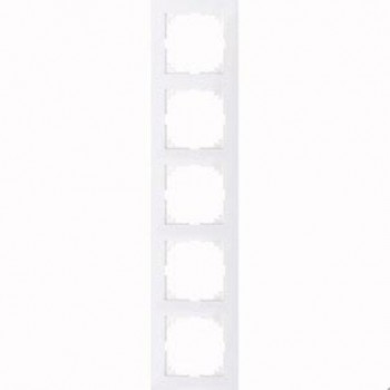 MTN4050-3625 Рамка M-Pure Бриллиантовый белый 5-постовая Merten фото