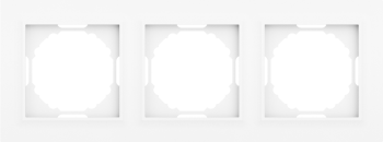 Рамка 3-я, глянцевый белый Donel A07 WAVE DEW21303 фото