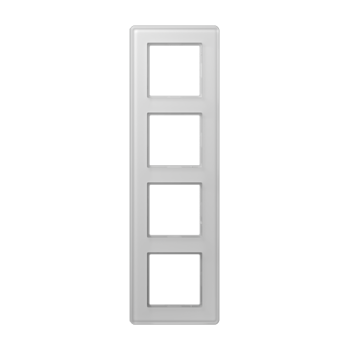 Рамка 4 поста, стекло белый Jung A VIVA  AV584GLMWW фото