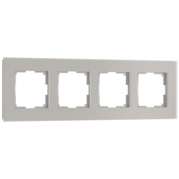 Рамка на 4 поста Senso (дымчатый, стекло soft-touch) Werkel W0043117 a067418 фото