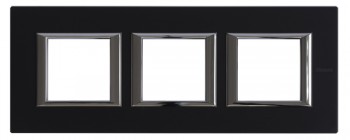 HA4802M3HXS Рамка Axolute Квадрат Антрацит 2+2+2 модуля Bticino фото