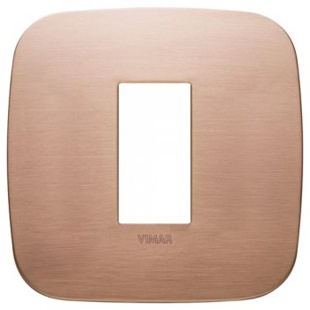 19671.11 Рамка Arke Round Обработанная щеткой медь 1 модуль Vimar фото