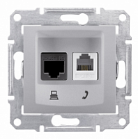 

SDN5100160 Телеф.+компьют. розетка, алюминий Schneider Electric, Sedna SDN5100160