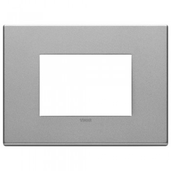 22653.02 Рамка Eikon EXE Серебро 3-модульная Vimar фото