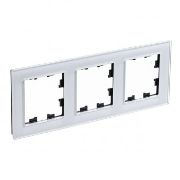 Рамка тройная белое стекло Systeme Electric (Schneider Electric) AtlasDesign Nature ATN320103 фото