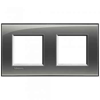 LNA4802M2KF Рамка LivingLight Квадрат Лондонский туман 2+2 модуля Bticino фото