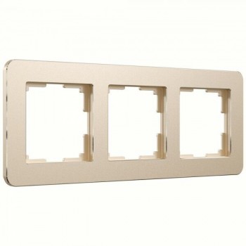 W0032611 Рамка на 3 поста (шампань) Platinum Werkel a059217 фото