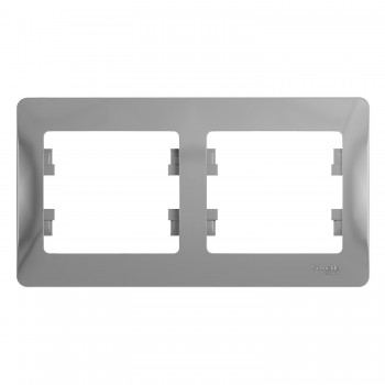 Рамка Алюминий 2-постовая Systeme Electric (Schneider Electric) Glossa GSL000302 фото