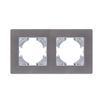 Рамка 2-кратная серый Kollinger Eleganz Acryl EA2GY фото